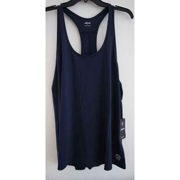 allbirds AK0013W003 Women's Sz Large True Navy Blue Natural Flow Studio Tank Top - Picture 1 of 9